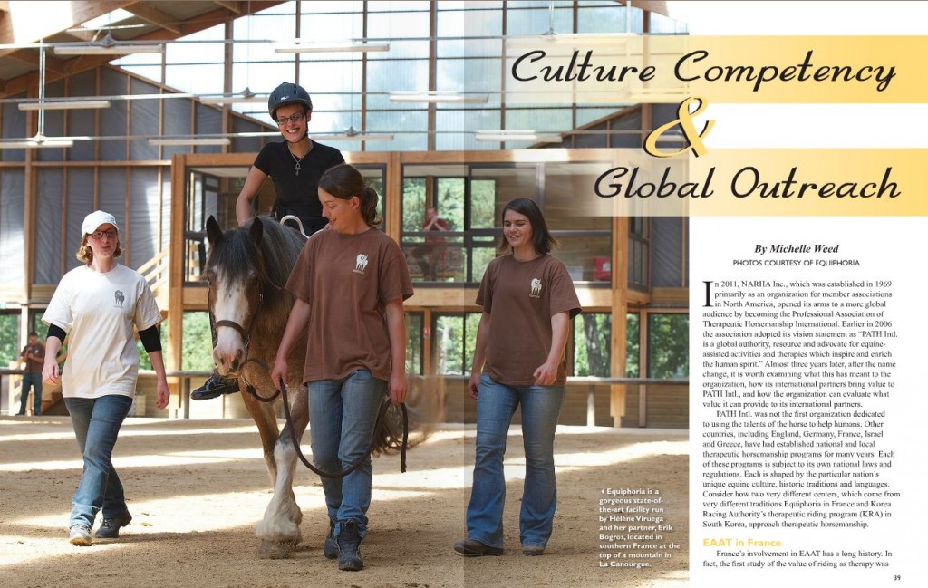 Scene from Equiphoria from the Winter 2014 issue of Strides from PATH International