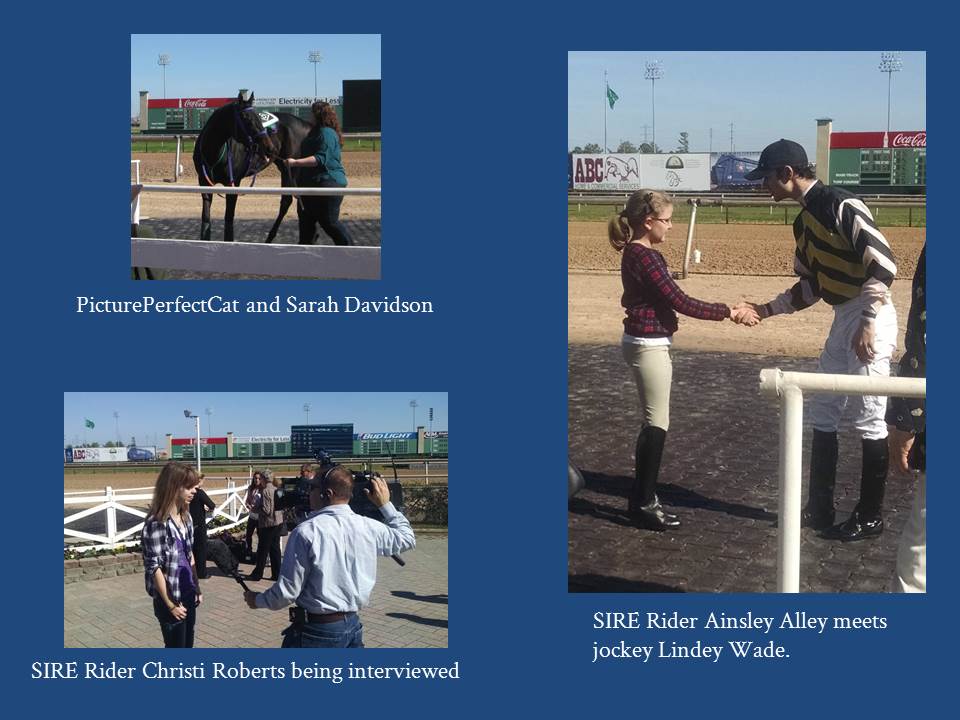 SIRE riders meet PicturePerfectCat and Lindey Wade at Sam Houston Race Park.